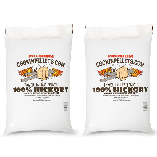 CookinPellets 40 lb Premium Hickory Hardwood Grill Smoker Wood Pellets (2 Pack) - Angler's Pro Tackle & Outdoors