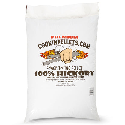 CookinPellets 40 lb Premium Hickory Hardwood Grill Smoker Wood Pellets (2 Pack) - Angler's Pro Tackle & Outdoors