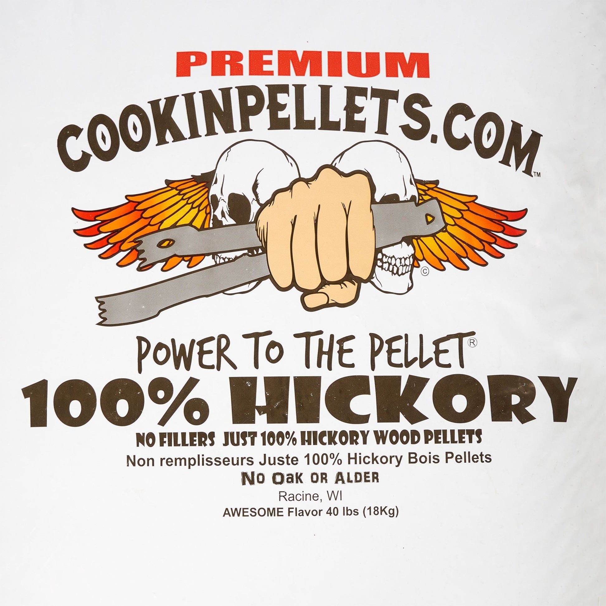 CookinPellets 40 lb Premium Hickory Hardwood Grill Smoker Wood Pellets (2 Pack) - Angler's Pro Tackle & Outdoors