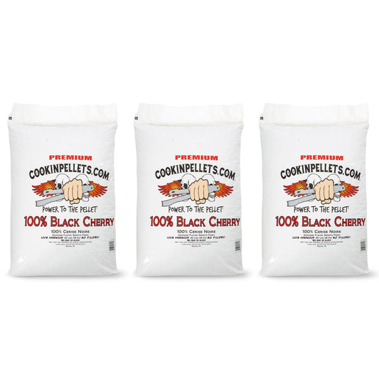 CookinPellets 40 Pound Black Cherry Grill Smoker Hardwood Wood Pellets (3 Pack) - Angler's Pro Tackle & Outdoors