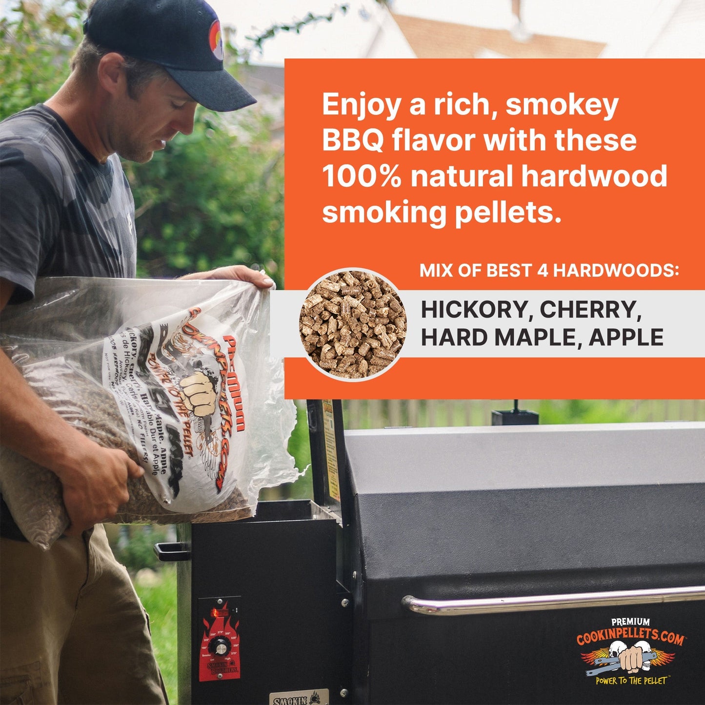 CookinPellets Apple Mash Hard Maple Smoker Smoking Wood Pellets, 40 Pound Bag - Angler's Pro Tackle & Outdoors