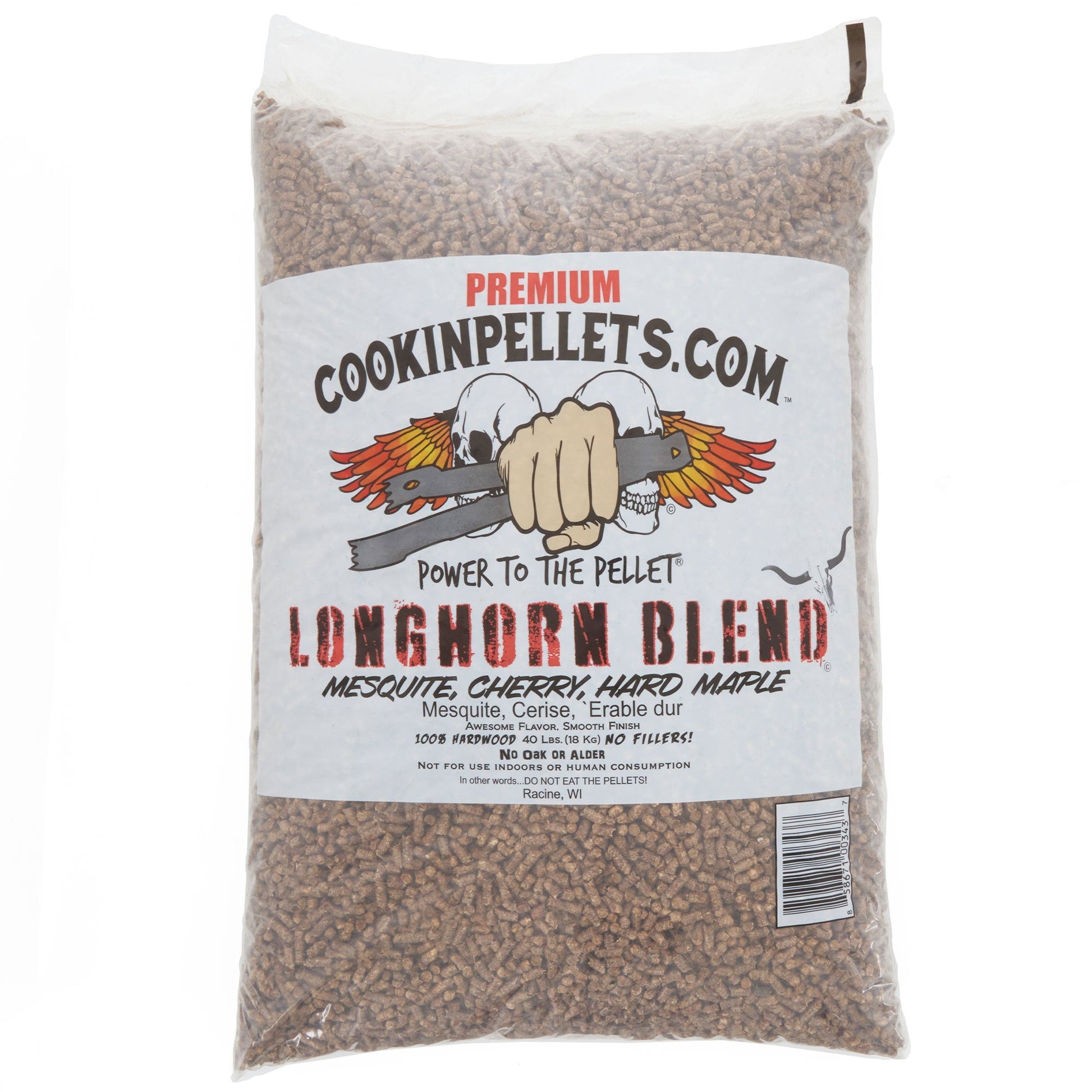 CookinPellets Premium 40 Lbs Longhorn Blend Grill Smoker Wood Pellets, (3 Pack) - Angler's Pro Tackle & Outdoors