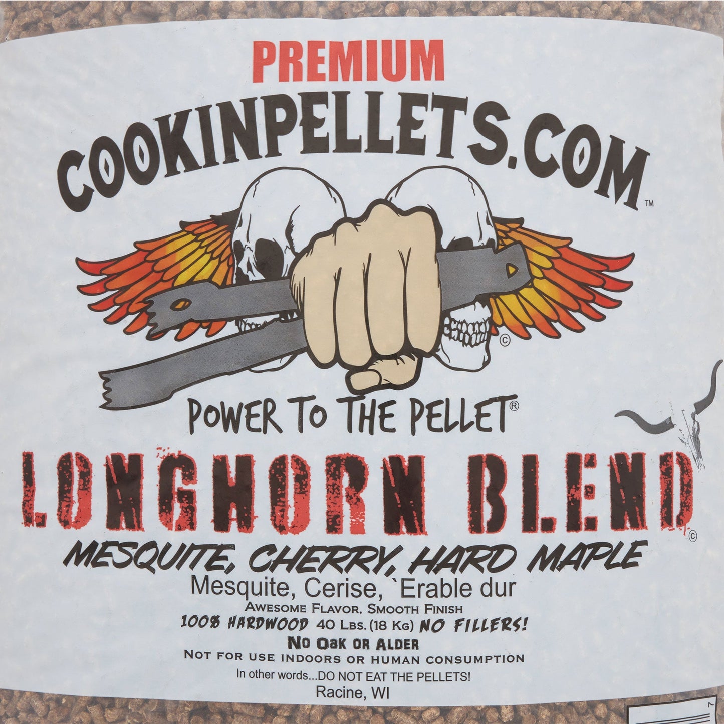 CookinPellets Premium 40 Lbs Longhorn Blend Grill Smoker Wood Pellets, (3 Pack) - Angler's Pro Tackle & Outdoors