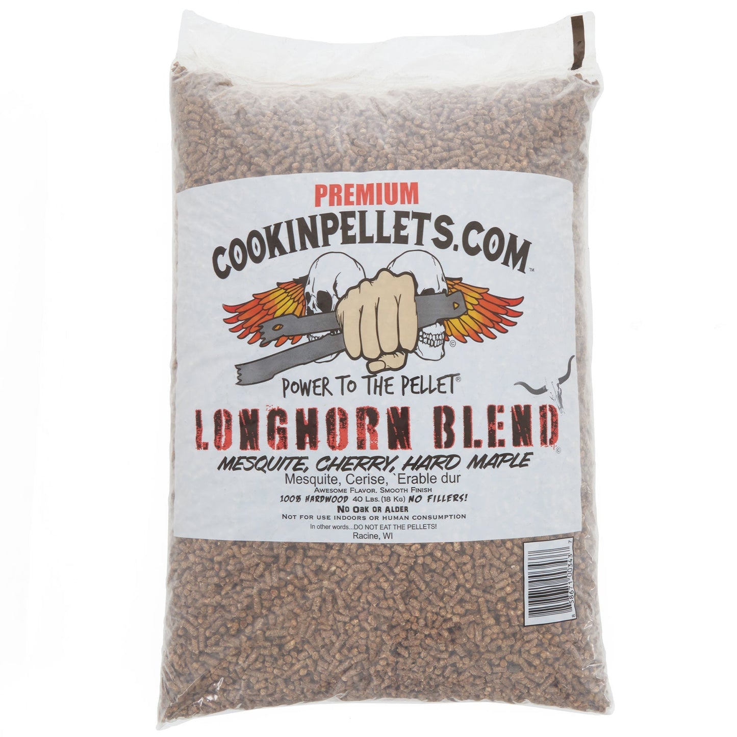 CookinPellets Premium 40 Lbs Longhorn Blend Grill Smoker Wood Pellets, (5 Pack) - Angler's Pro Tackle & Outdoors