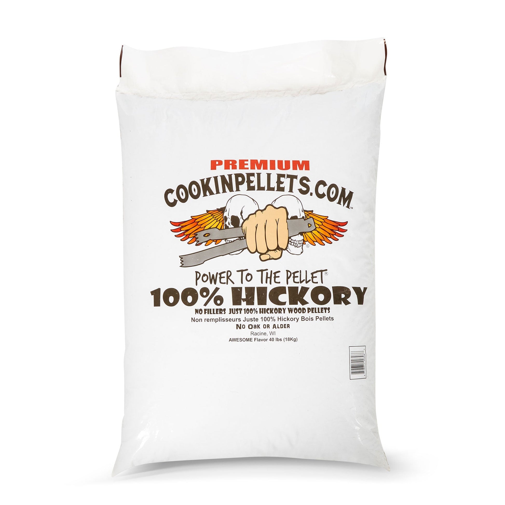 CookinPellets Premium Hickory Grill Smoker Smoking Wood Pellets, 40 Pound Bag - Angler's Pro Tackle & Outdoors