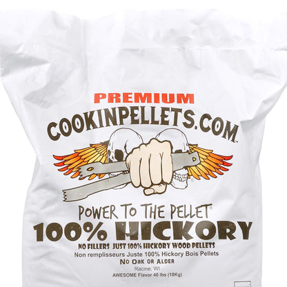 CookinPellets Premium Hickory Grill Smoker Smoking Wood Pellets, 40 Pound Bag - Angler's Pro Tackle & Outdoors