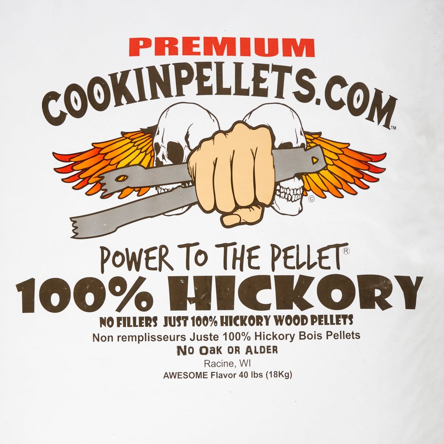 CookinPellets Premium Hickory Grill Smoker Wood Pellets, 40 Lb Bag (4 Pack) - Angler's Pro Tackle & Outdoors