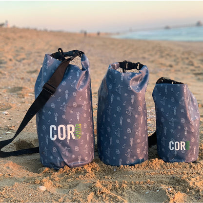 COR Surf Dry Bags (Hawaiian Print): 3L, 5L, 10L, 15, and 3 - Packs - Angler's Pro Tackle & Outdoors
