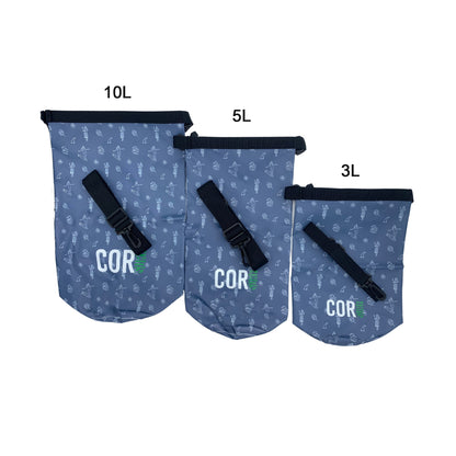 COR Surf Dry Bags (Hawaiian Print): 3L, 5L, 10L, 15, and 3 - Packs - Angler's Pro Tackle & Outdoors