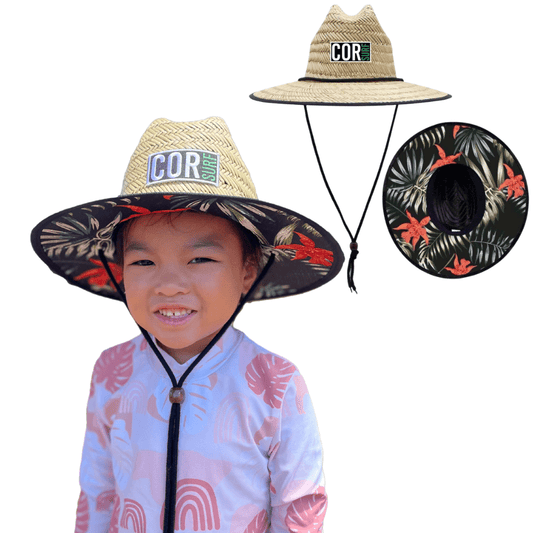COR Surf Kids Straw Hat Summer Beach Hat for Boys and Girls - Kauai - Angler's Pro Tackle & Outdoors