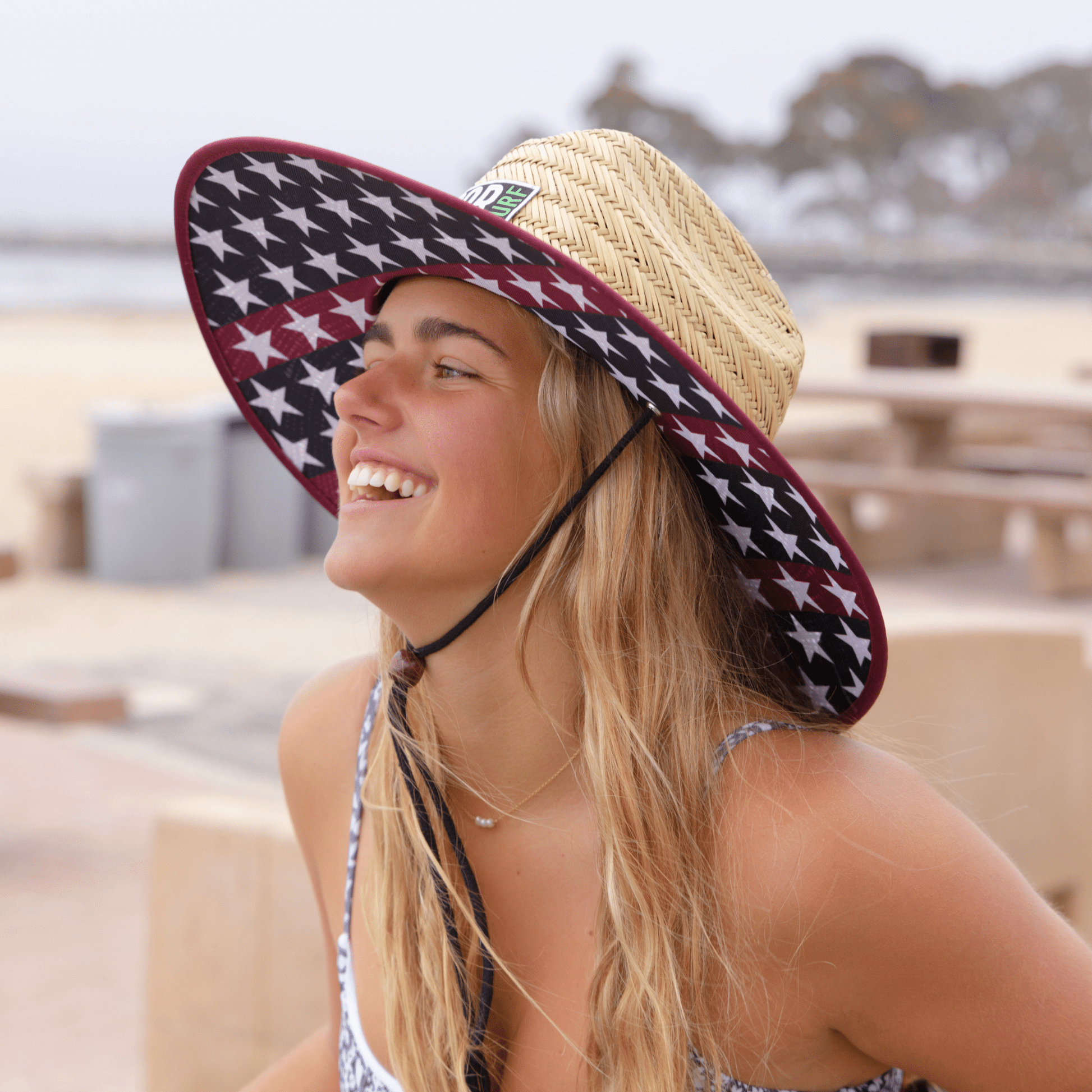 COR Surf Straw Lifeguard Sun Hats for Adults - Patriotic - Angler's Pro Tackle & Outdoors