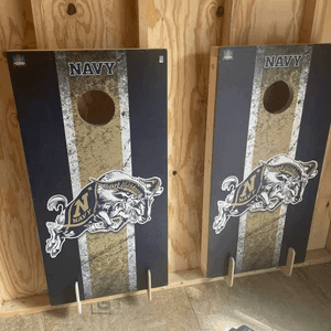 HangThis Up Wall-Mounted Cornhole Board Holder