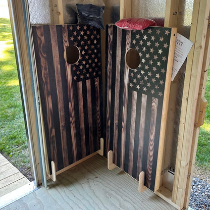 HangThis Up Wall-Mounted Cornhole Board Holder