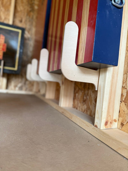 HangThis Up Wall-Mounted Cornhole Board Holder