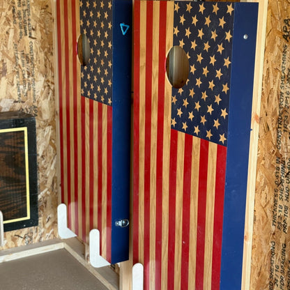 HangThis Up Wall-Mounted Cornhole Board Holder