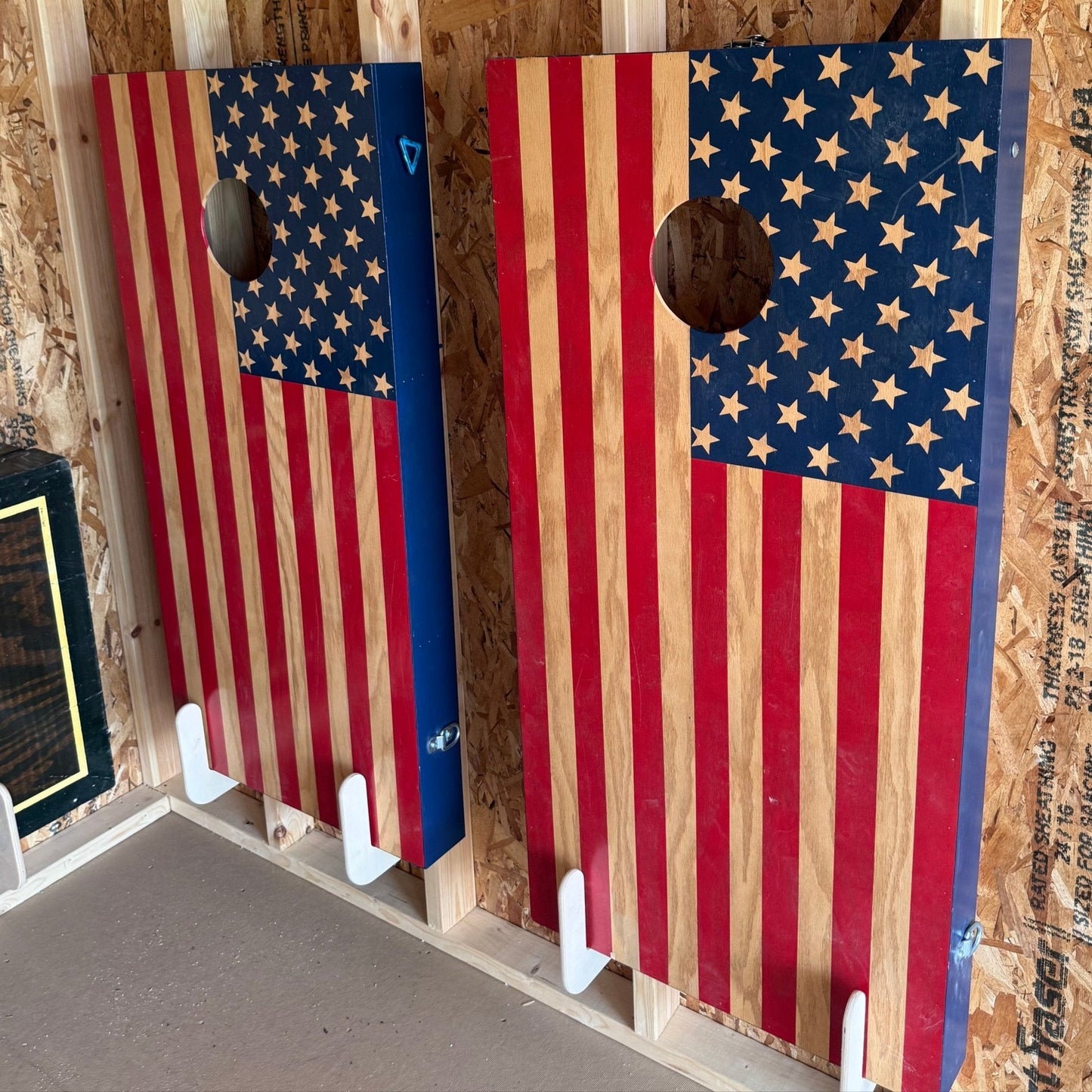 HangThis Up Wall-Mounted Cornhole Board Holder