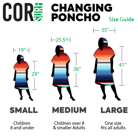 COR Surf Changing Towel Poncho (Kailua) Large Size