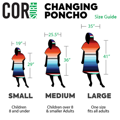COR Surf Changing Towel Poncho (Kona) Medium Size