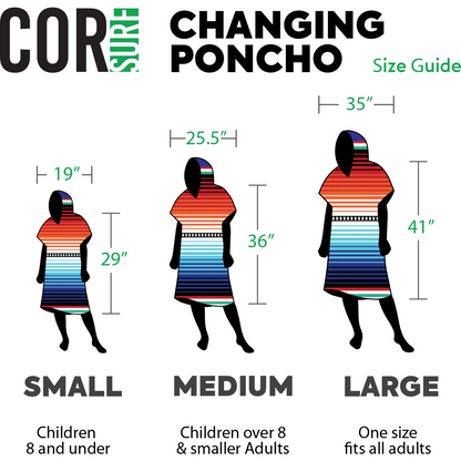 COR Surf Changing Towel Poncho (Sarape) Adult Large