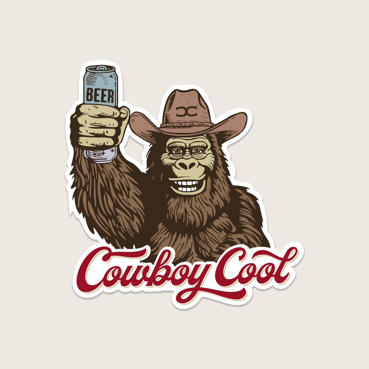 Cowboy Cool Bigfoot Sticker - Angler's Pro Tackle & Outdoors