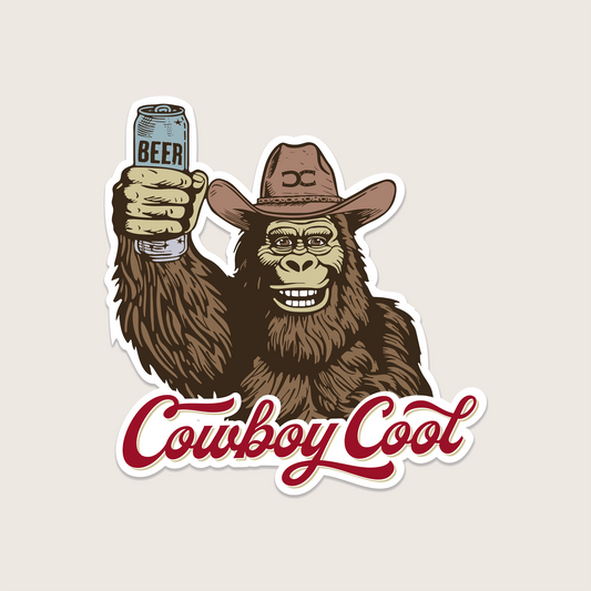 Cowboy Cool Bigfoot Sticker - Angler's Pro Tackle & Outdoors