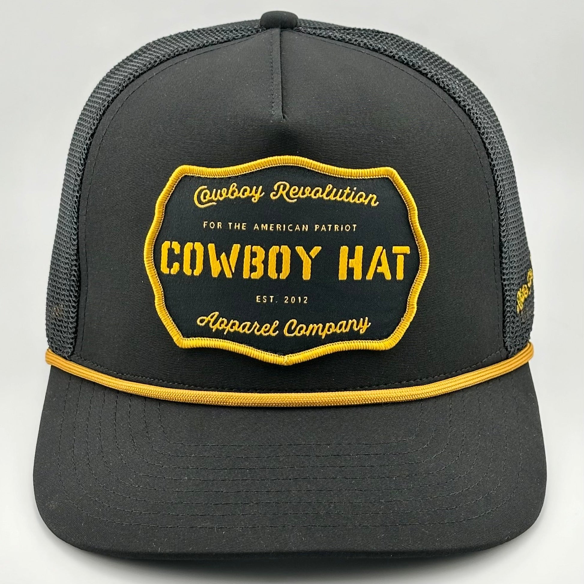 “Cowboy Hat” Cowboy Revolution Black Trucker Patch Hat - Angler's Pro Tackle & Outdoors