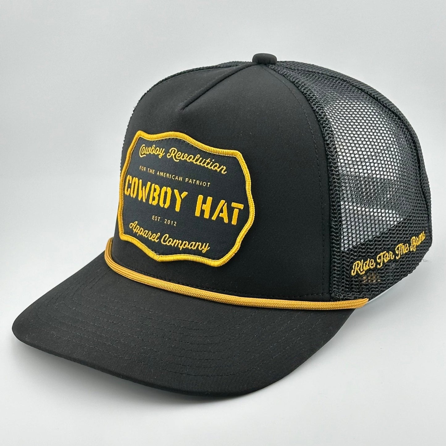 “Cowboy Hat” Cowboy Revolution Black Trucker Patch Hat - Angler's Pro Tackle & Outdoors