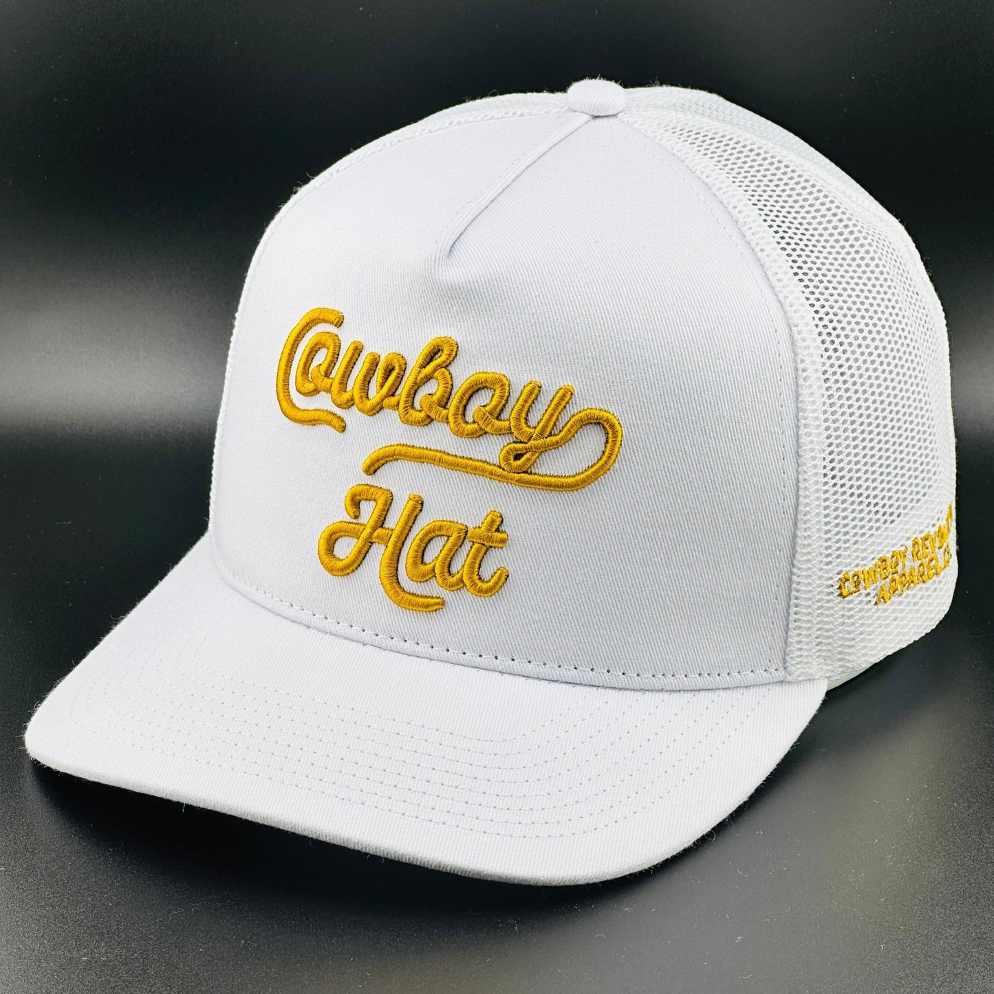 “Cowboy Hat” Cowboy Revolution White 5 - panel Trucker Hat - Angler's Pro Tackle & Outdoors