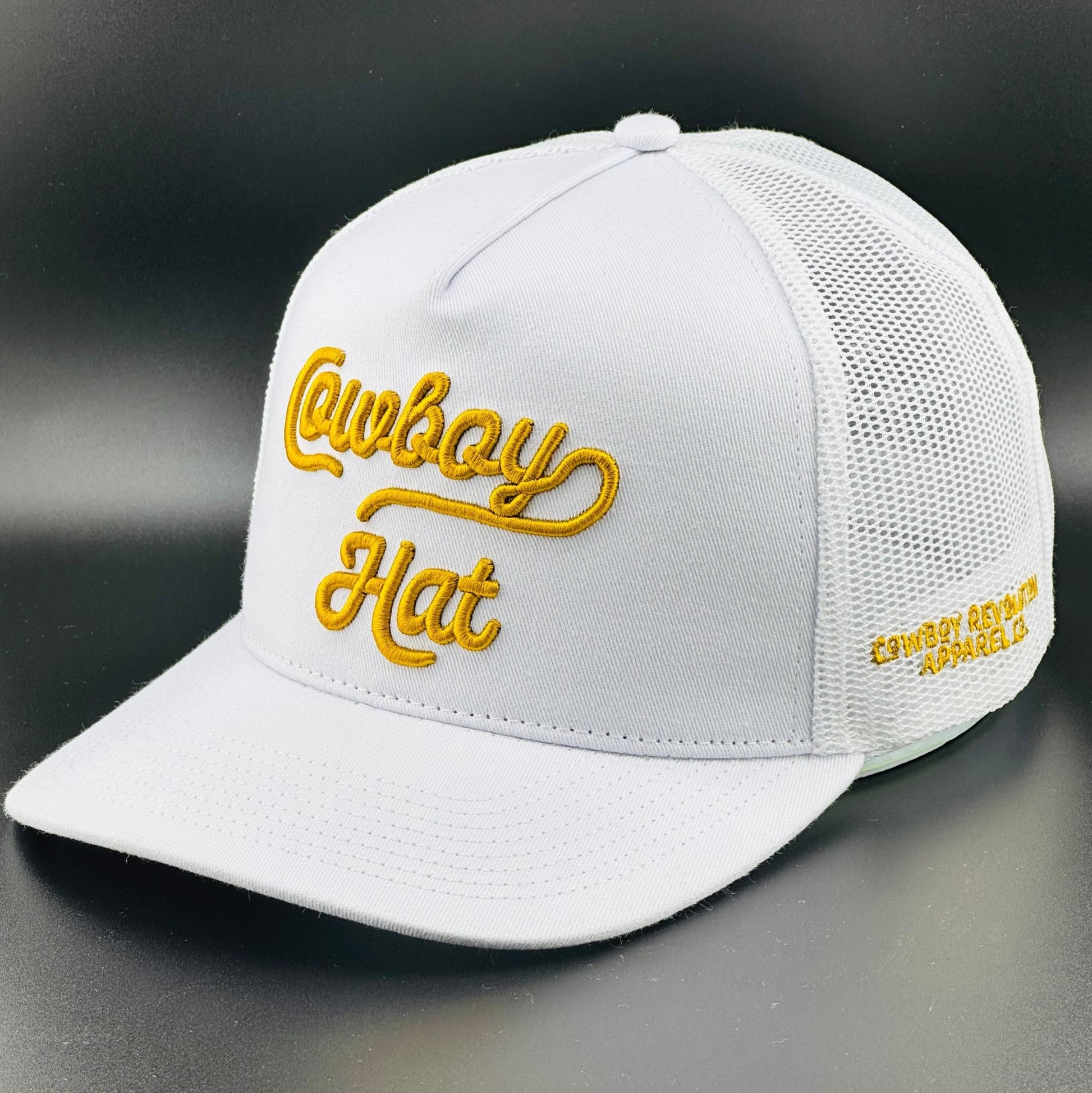 “Cowboy Hat” Cowboy Revolution White 5 - panel Trucker Hat - Angler's Pro Tackle & Outdoors