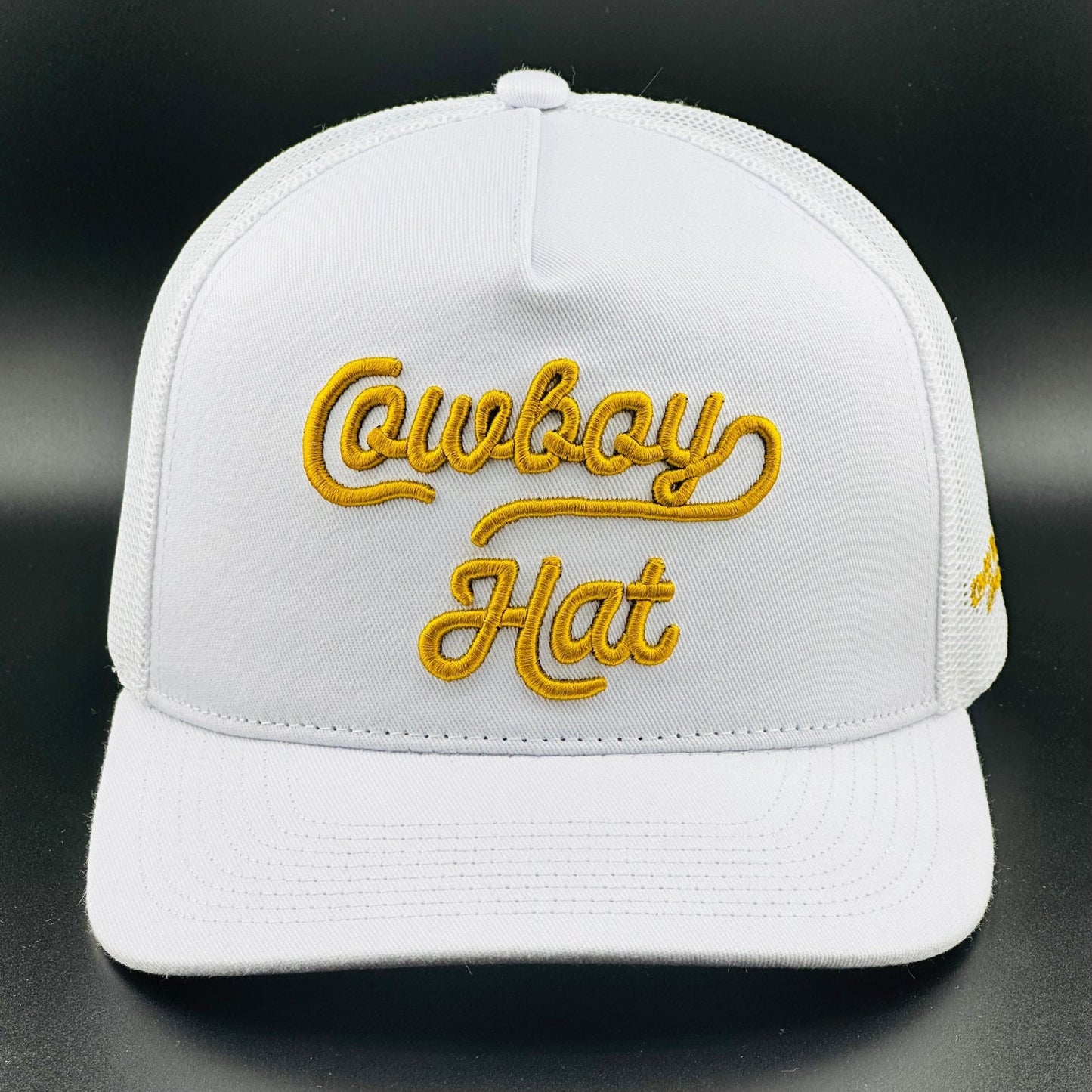 “Cowboy Hat” Cowboy Revolution White 5 - panel Trucker Hat - Angler's Pro Tackle & Outdoors