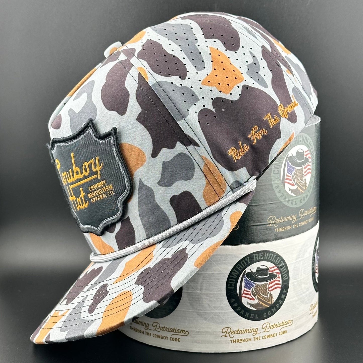 Cowboy Revolution Concrete Camo Patch “Cowboy Hat” - Performance Rope Hat - Angler's Pro Tackle & Outdoors