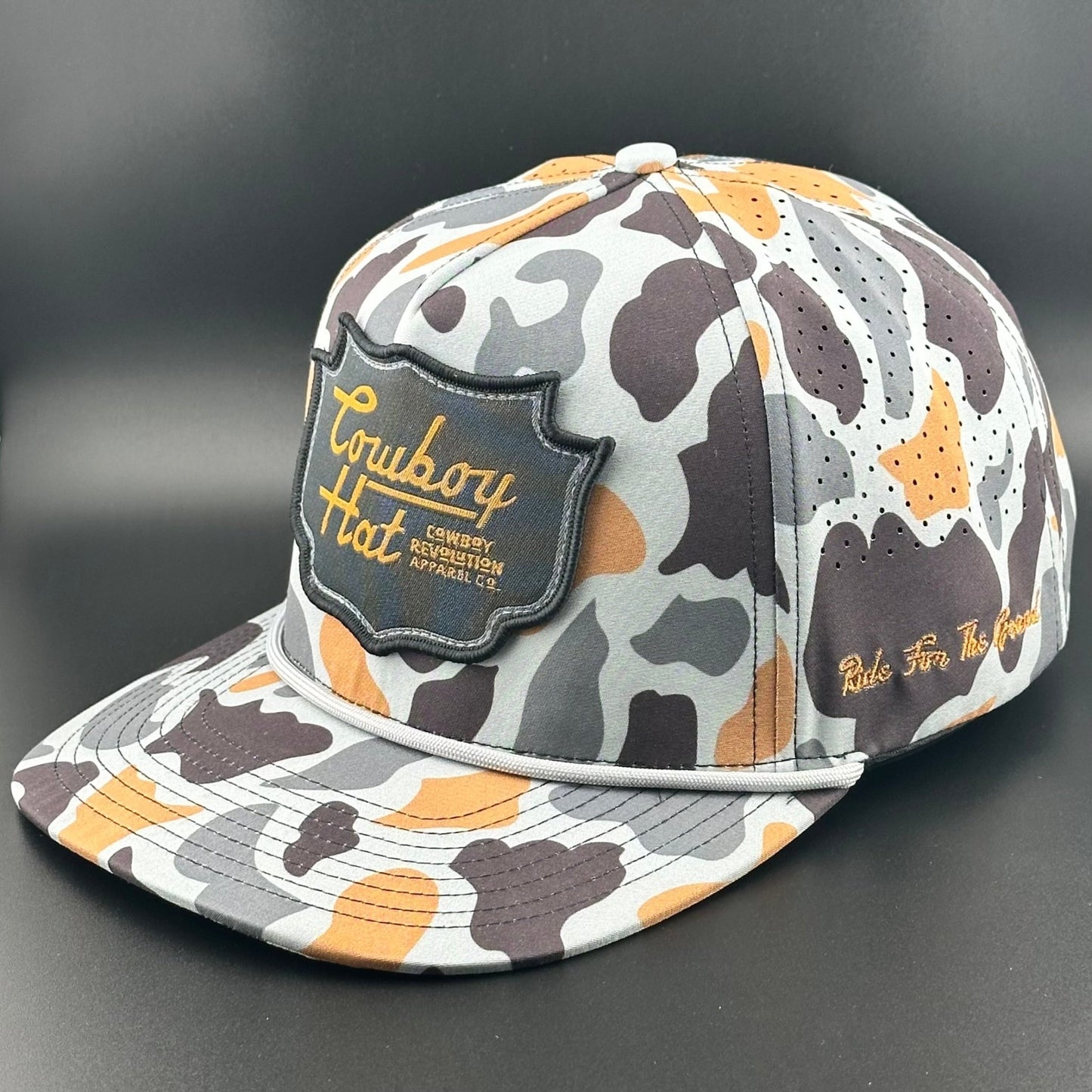 Cowboy Revolution Concrete Camo Patch “Cowboy Hat” - Performance Rope Hat - Angler's Pro Tackle & Outdoors