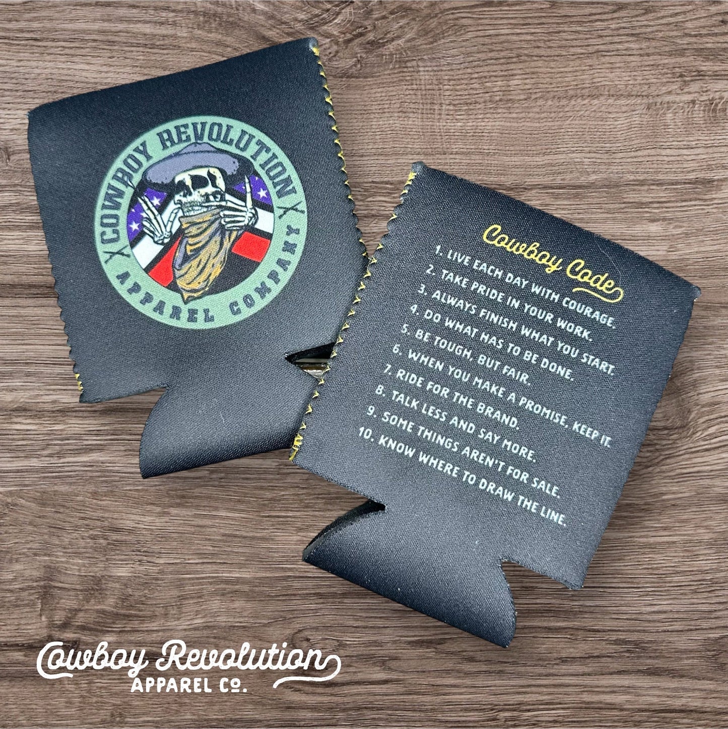 Cowboy Revolution “Cowboy Code” - Neoprene Can Koozie - Angler's Pro Tackle & Outdoors