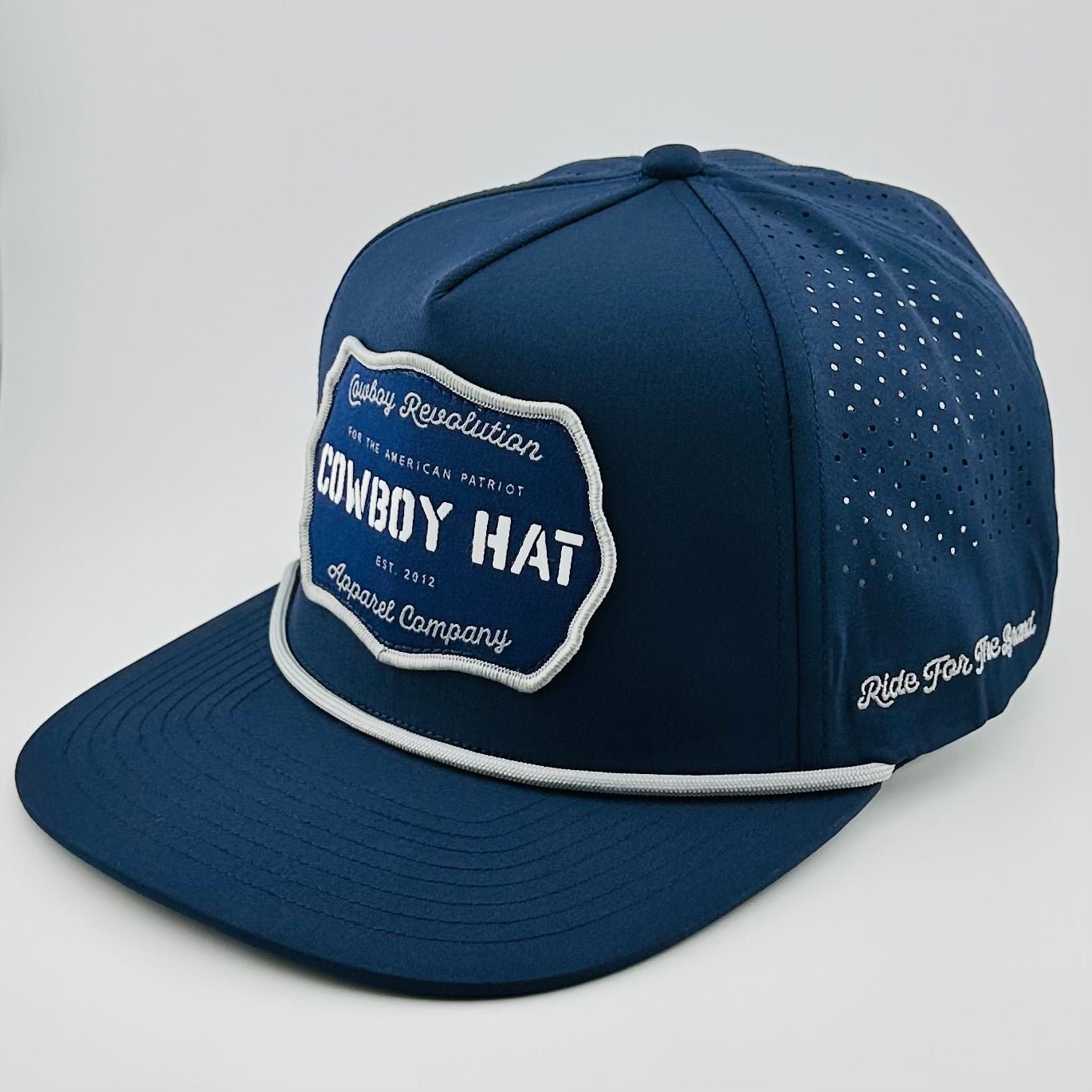 Cowboy Revolution “Cowboy Hat” Performance Patch Rope Hat - Navy Blue - Angler's Pro Tackle & Outdoors