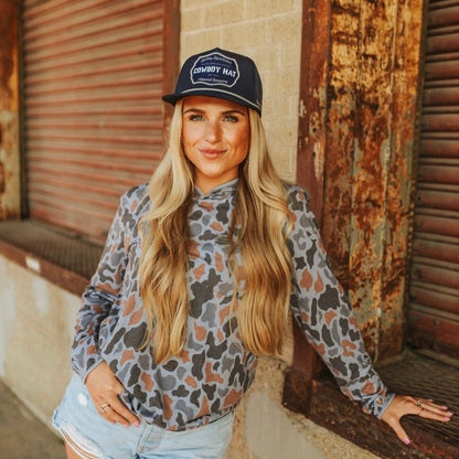 Cowboy Revolution “Cowboy Hat” Performance Patch Rope Hat - Navy Blue - Angler's Pro Tackle & Outdoors