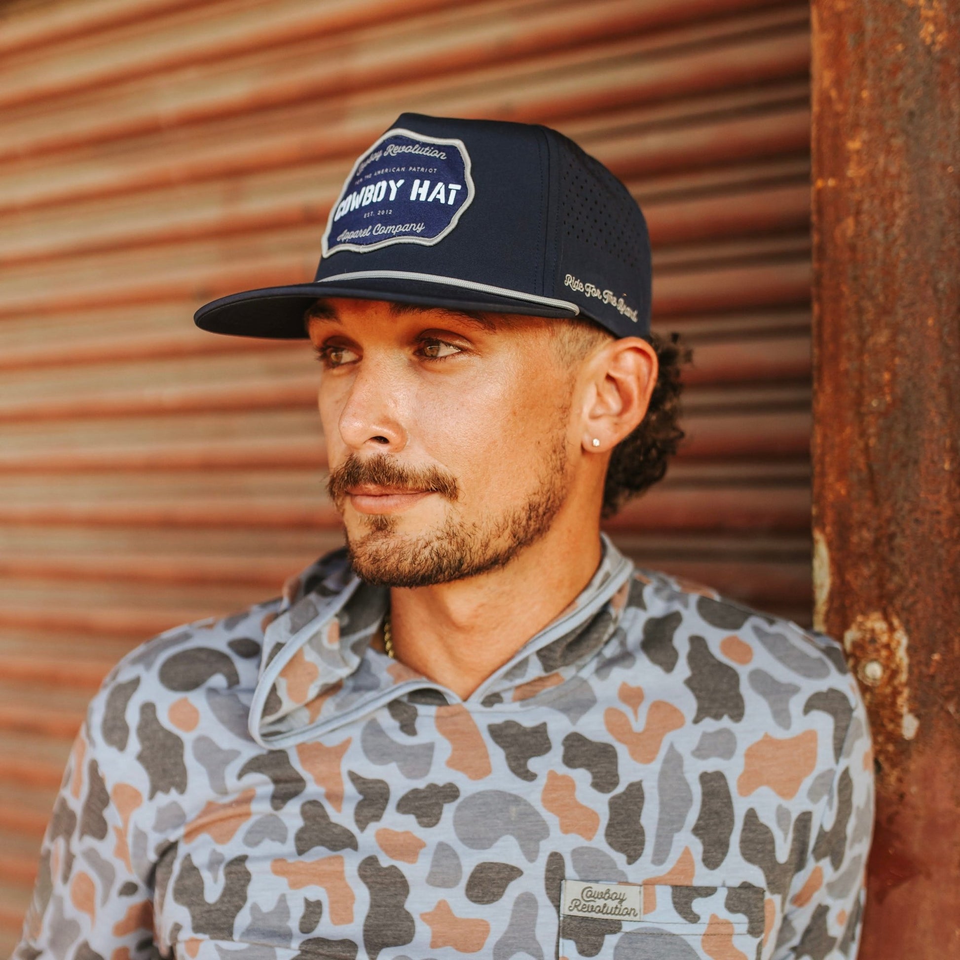 Cowboy Revolution “Cowboy Hat” Performance Patch Rope Hat - Navy Blue - Angler's Pro Tackle & Outdoors