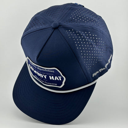 Cowboy Revolution “Cowboy Hat” Performance Patch Rope Hat - Navy Blue - Angler's Pro Tackle & Outdoors