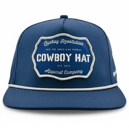 Cowboy Revolution “Cowboy Hat” Performance Patch Rope Hat - Navy Blue - Angler's Pro Tackle & Outdoors