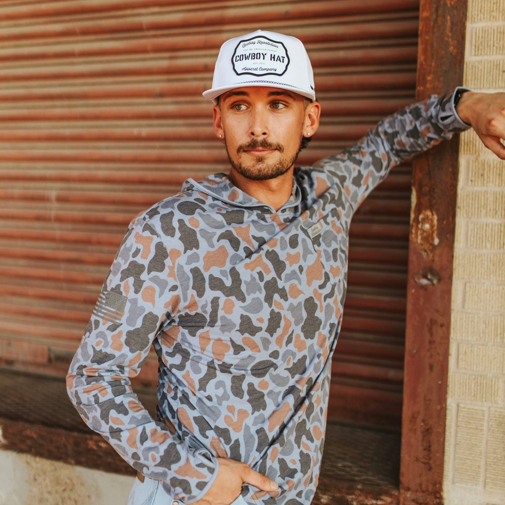 Cowboy Revolution “Cowboy Hat” Performance Patch Rope Hat - White - Angler's Pro Tackle & Outdoors