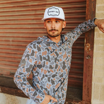 Cowboy Revolution “Cowboy Hat” Performance Patch Rope Hat - White - Angler's Pro Tackle & Outdoors