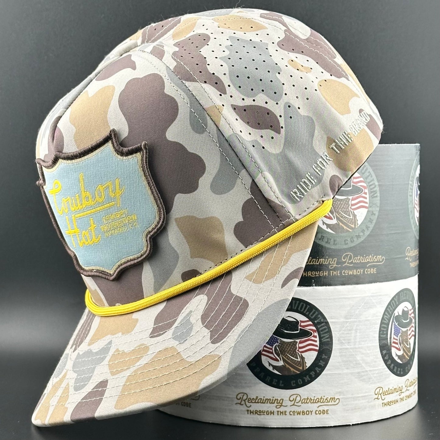Cowboy Revolution Marshland Camo Patch “Cowboy Hat” - Performance Rope Hat - Angler's Pro Tackle & Outdoors