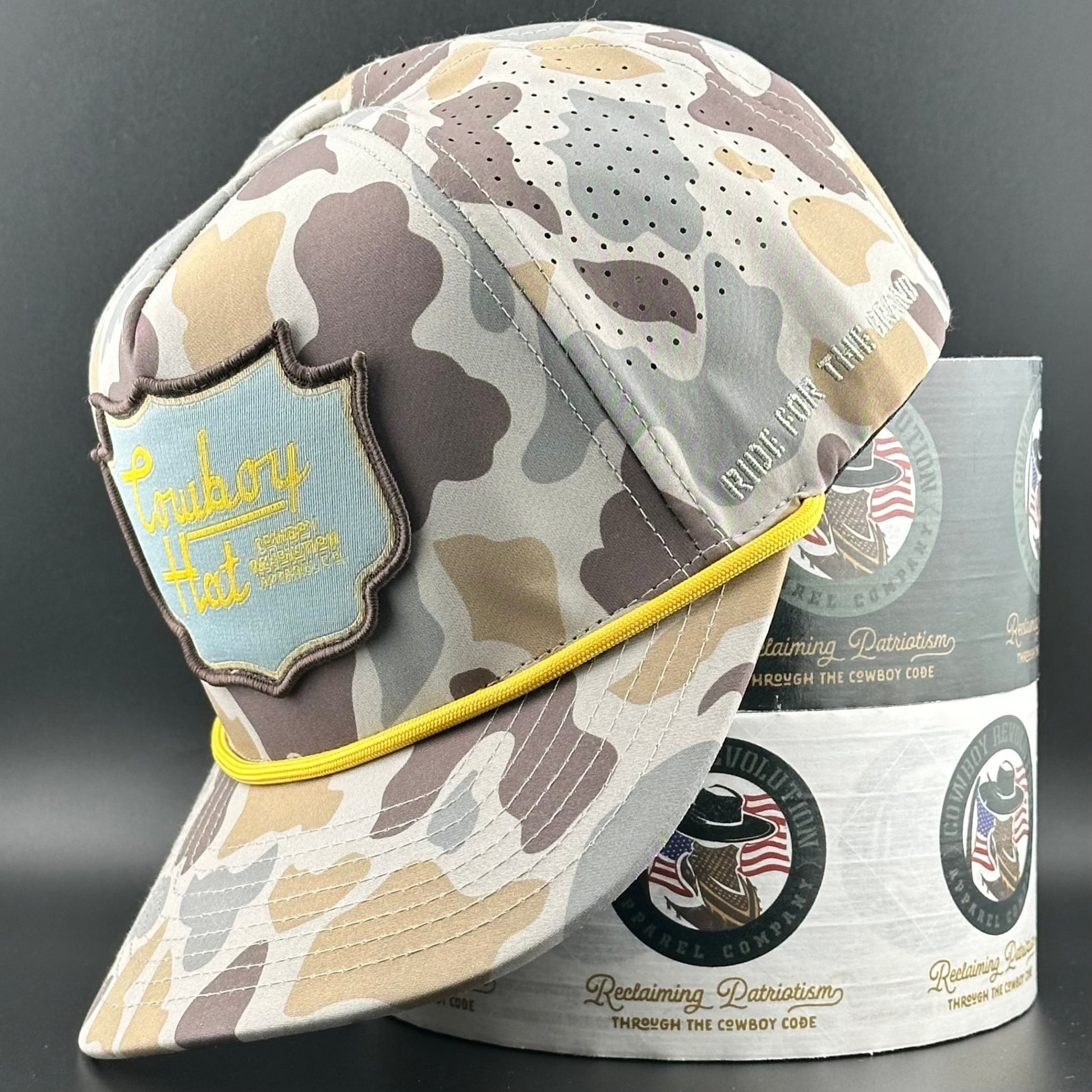 Cowboy Revolution Marshland Camo Patch “Cowboy Hat” - Performance Rope Hat - Angler's Pro Tackle & Outdoors