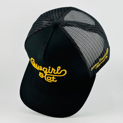 “Cowgirl Hat” Cowboy Revolution Black 5 - panel Trucker Hat - Angler's Pro Tackle & Outdoors