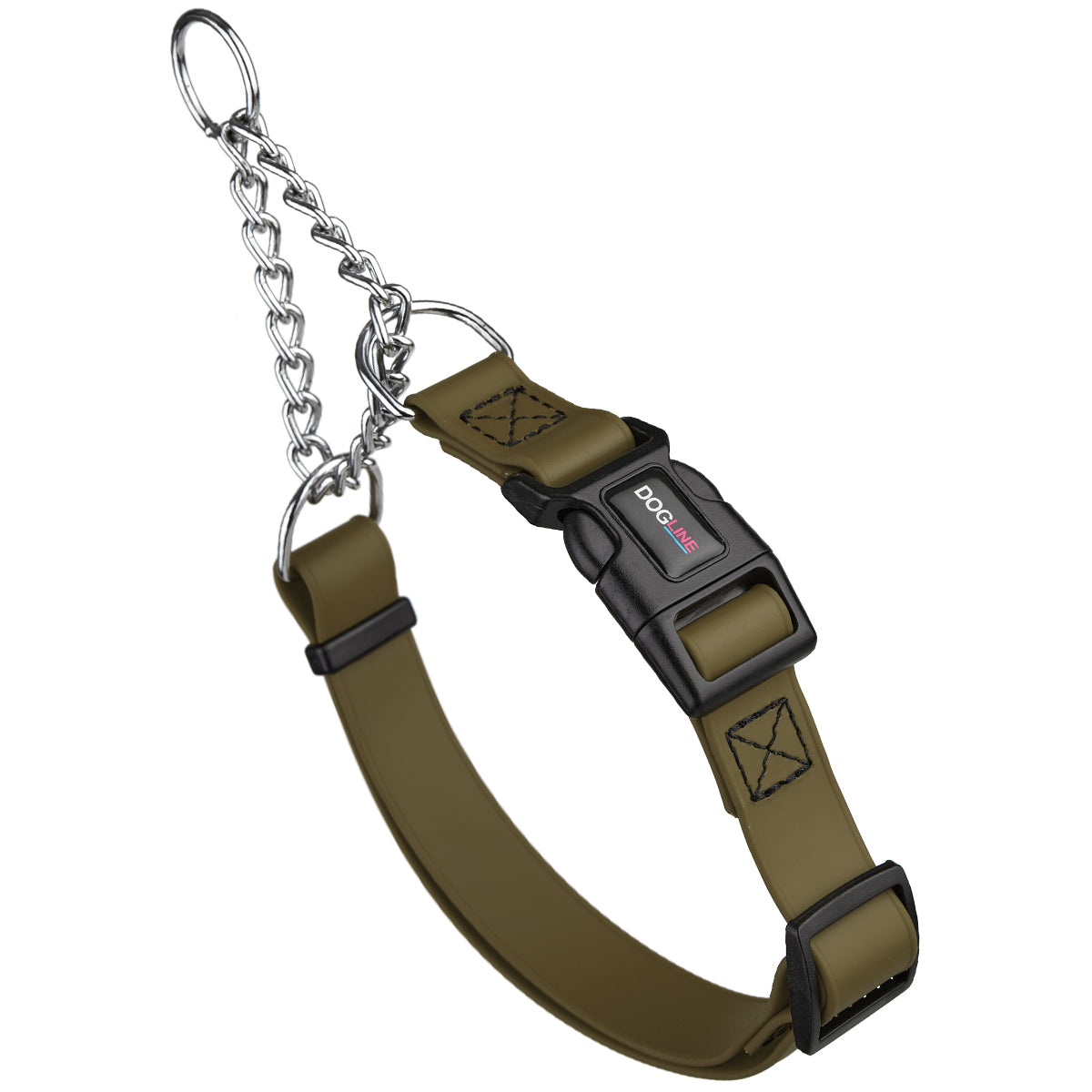 Dogline Biothane Adjustable Martingale Collar with Quick Release Buckle