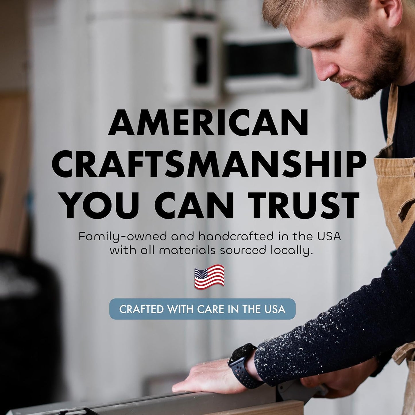 Bellewood Designs - Large Burnt American Flag Hidden Gun Storage Cabinet (Burnt)