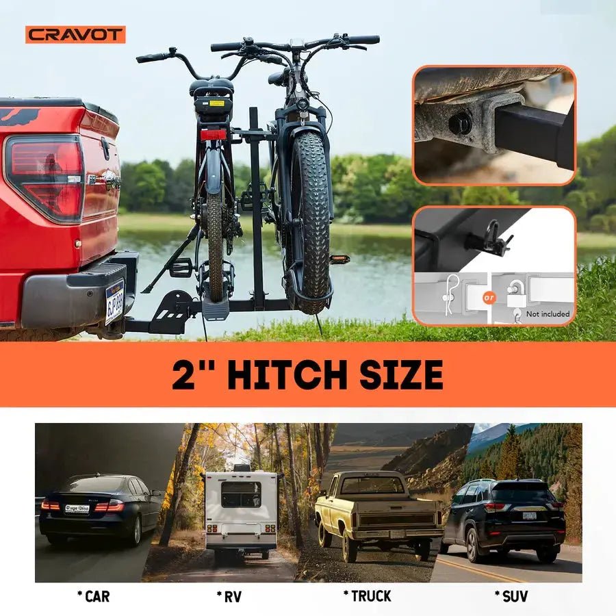 CRAVOT CyberRack E2 (25) Hitch Bike Rack - Angler's Pro Tackle & Outdoors