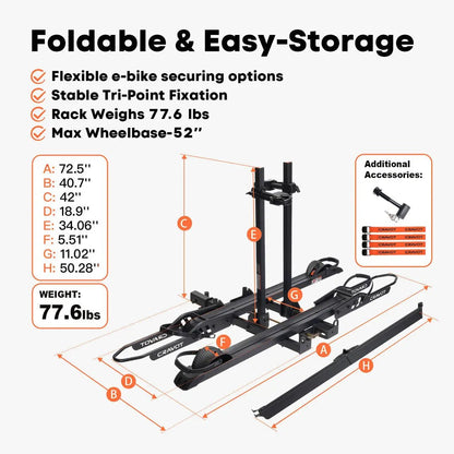 CRAVOT CyberRack S2 Hitch Bike Rack - Angler's Pro Tackle & Outdoors