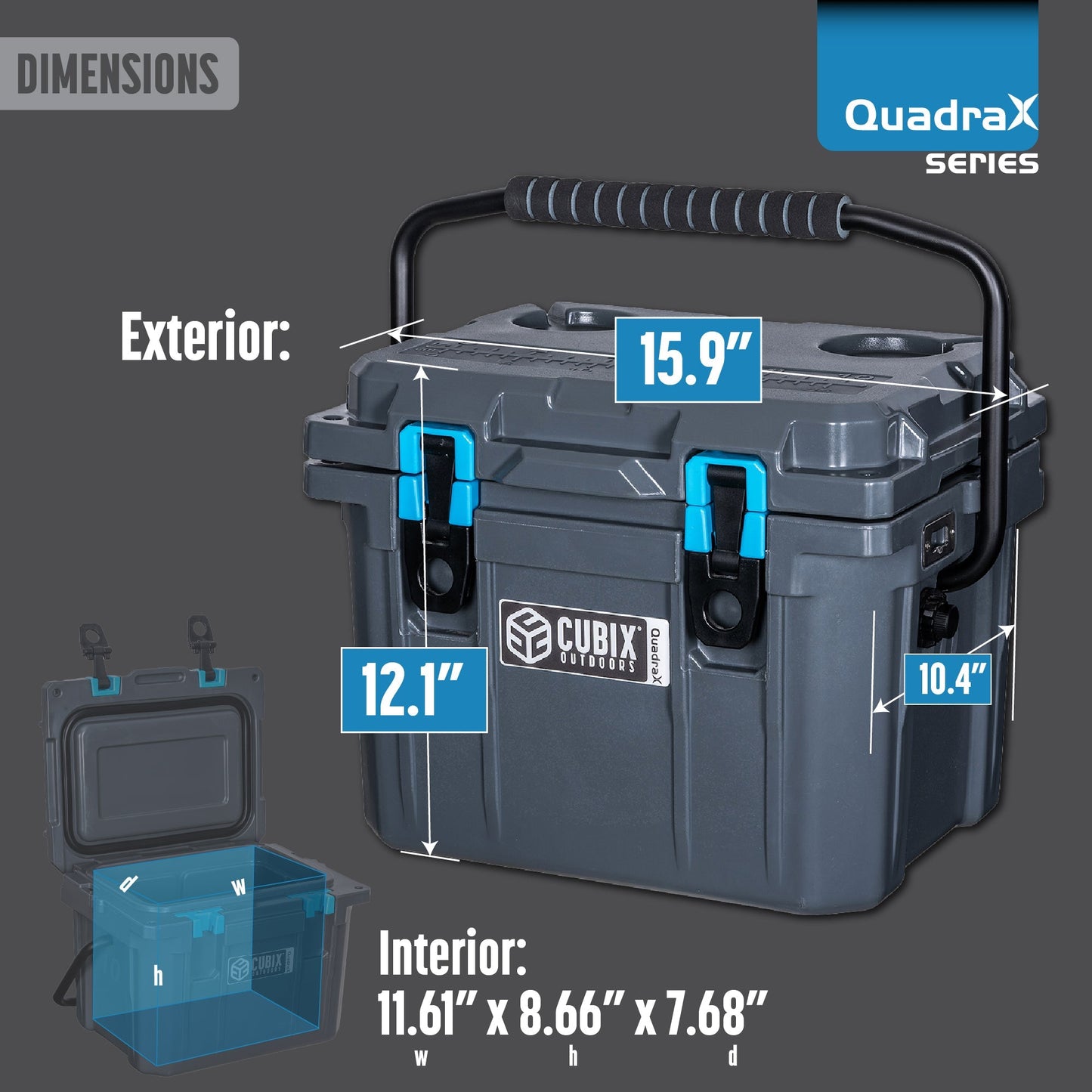 Cubix Outdoors 10 Quart Personal Cooler - QuadraX - Angler's Pro Tackle & Outdoors