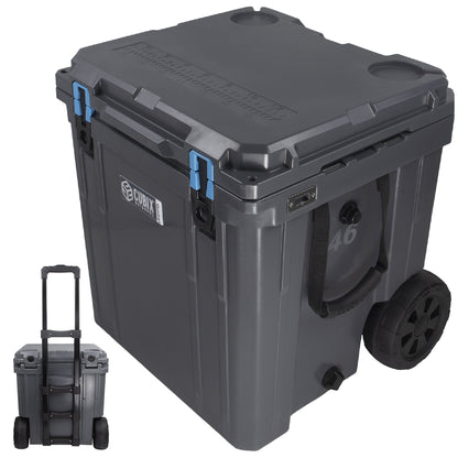 Cubix Outdoors 46 Quart Rotomolded Cooler With Wheels - QuadraX - Angler's Pro Tackle & Outdoors