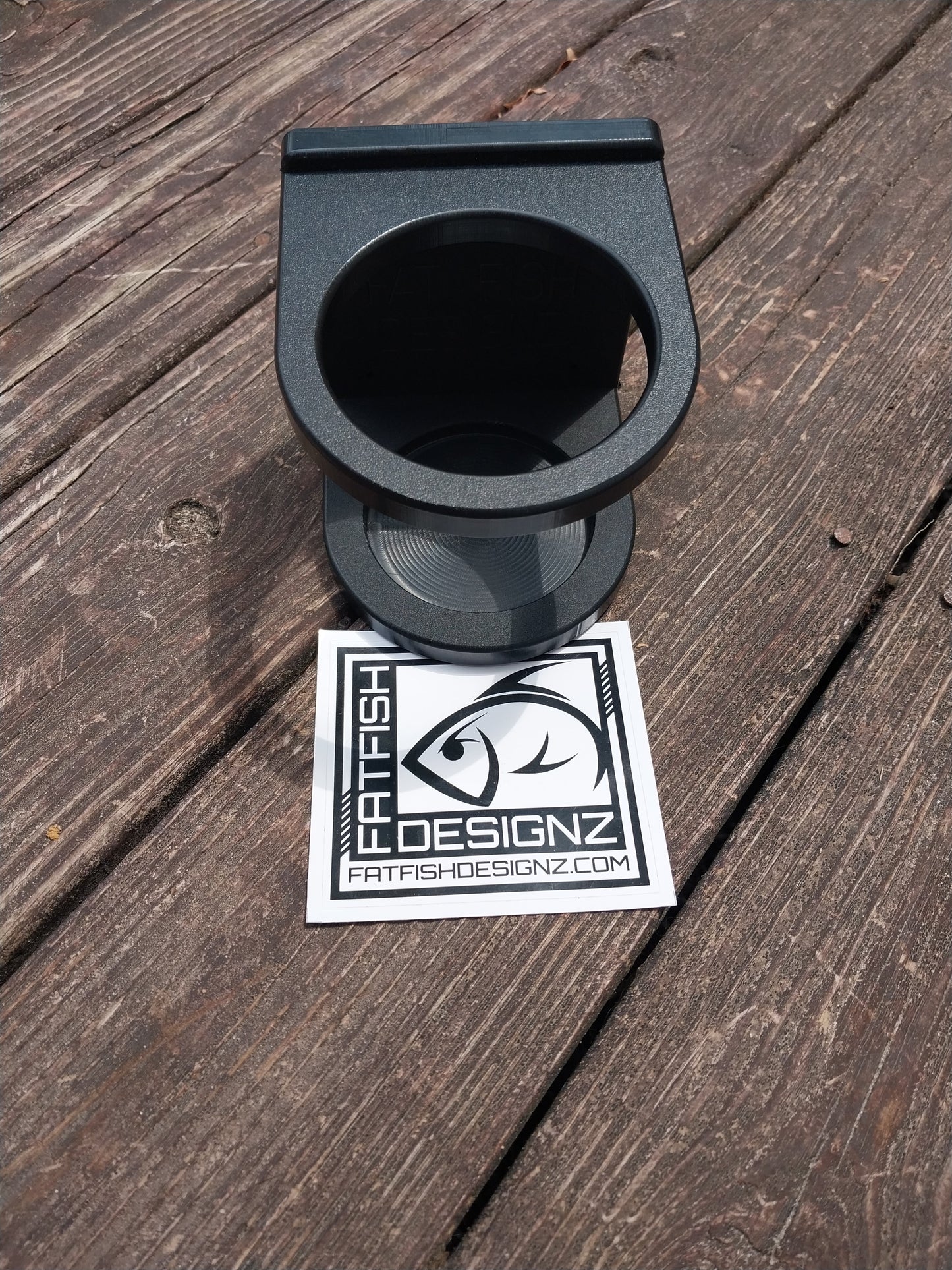 Fat Fish Designz  Boat Cup holder- holds up to a 3.5" cup/ bottle